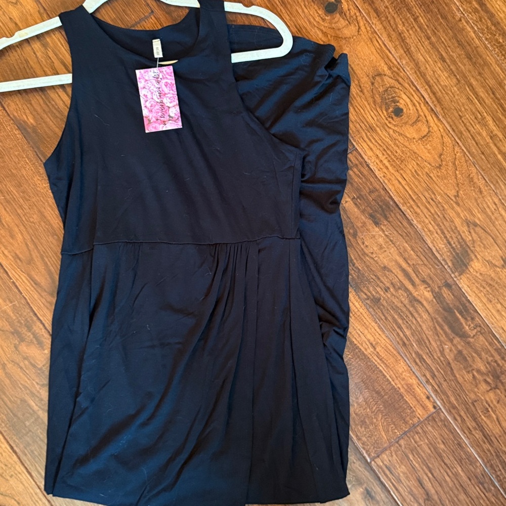 Bellamie Black Long Tulip Opening Dress